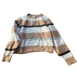 Urban Outfitters Striped Knit Sweater Women's Small Crew Neck Long Sleeve Beige
